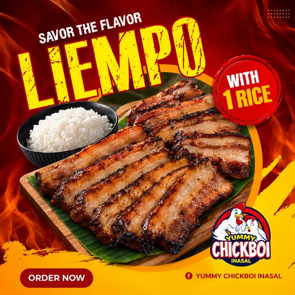 Yummy Chickboi liempo with rice