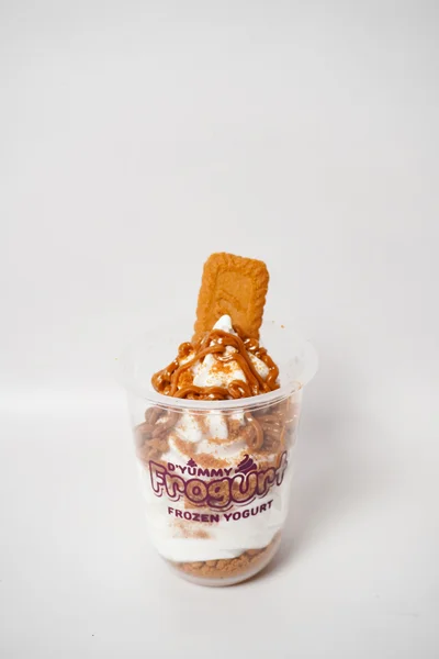 D'Yummy Frogurt food concept in a premium studio setting