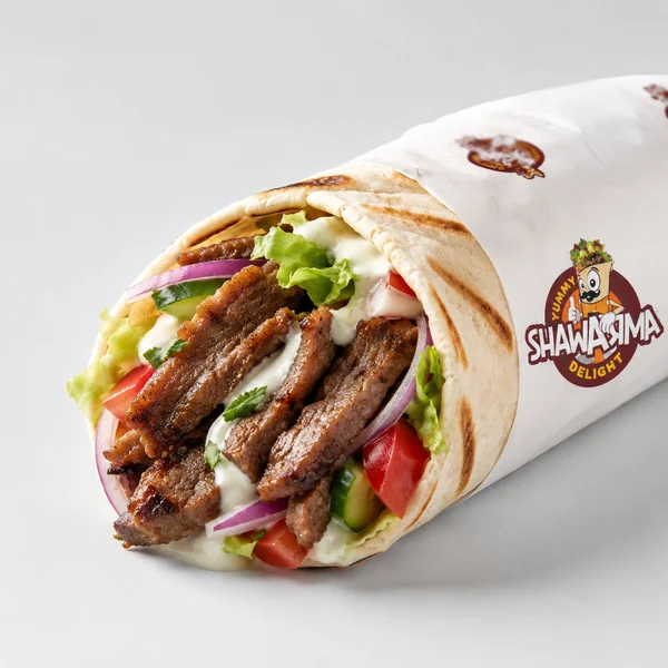 Yummy Shawarma Delight food concept in a premium studio setting