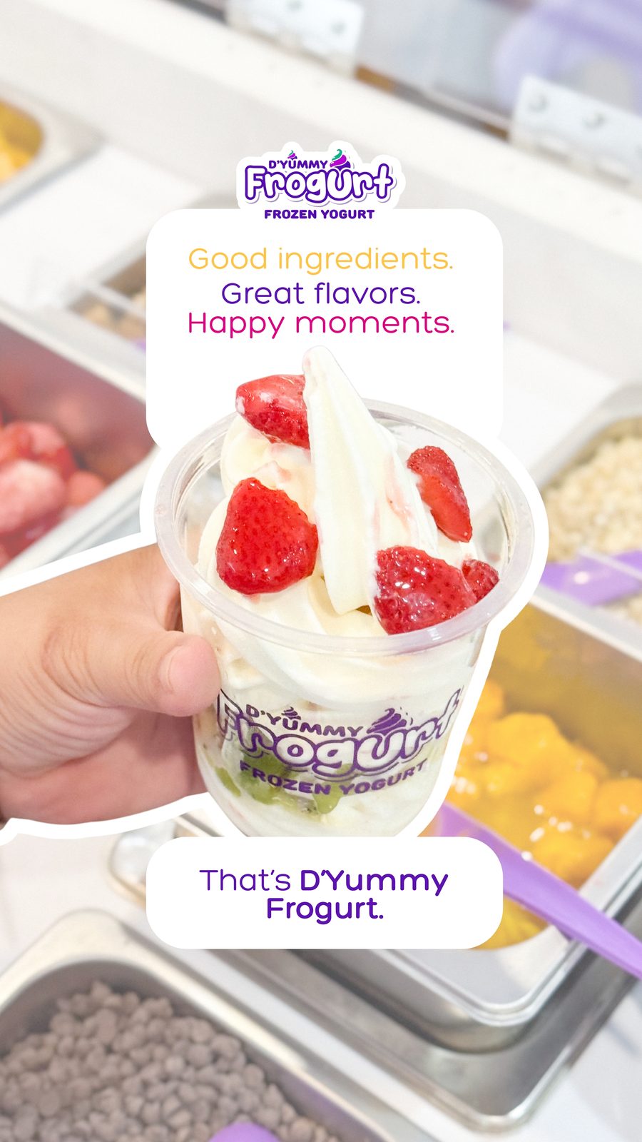 D'Yummy Frogurt product presentation