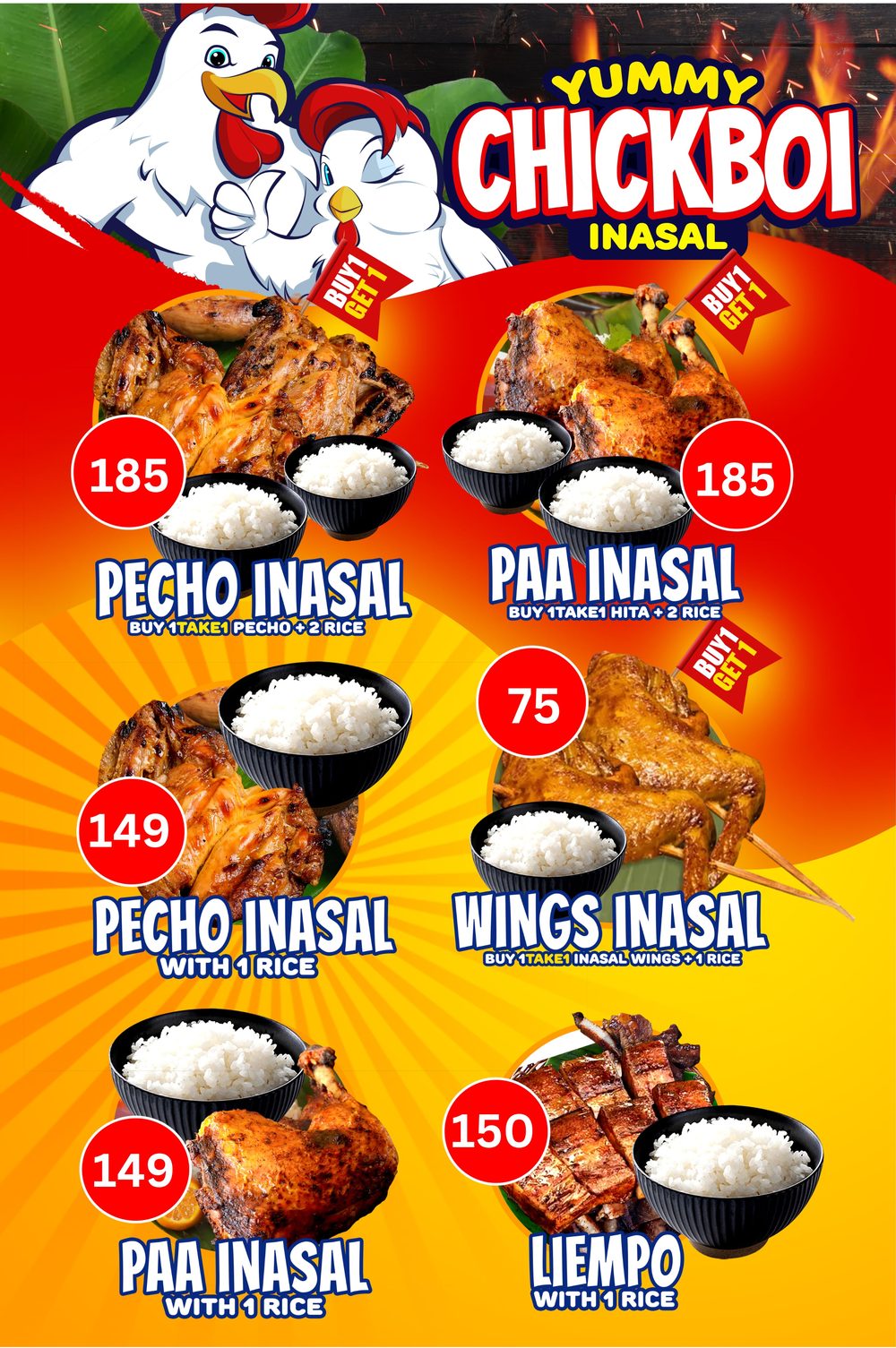 Explore the Chickboi menu