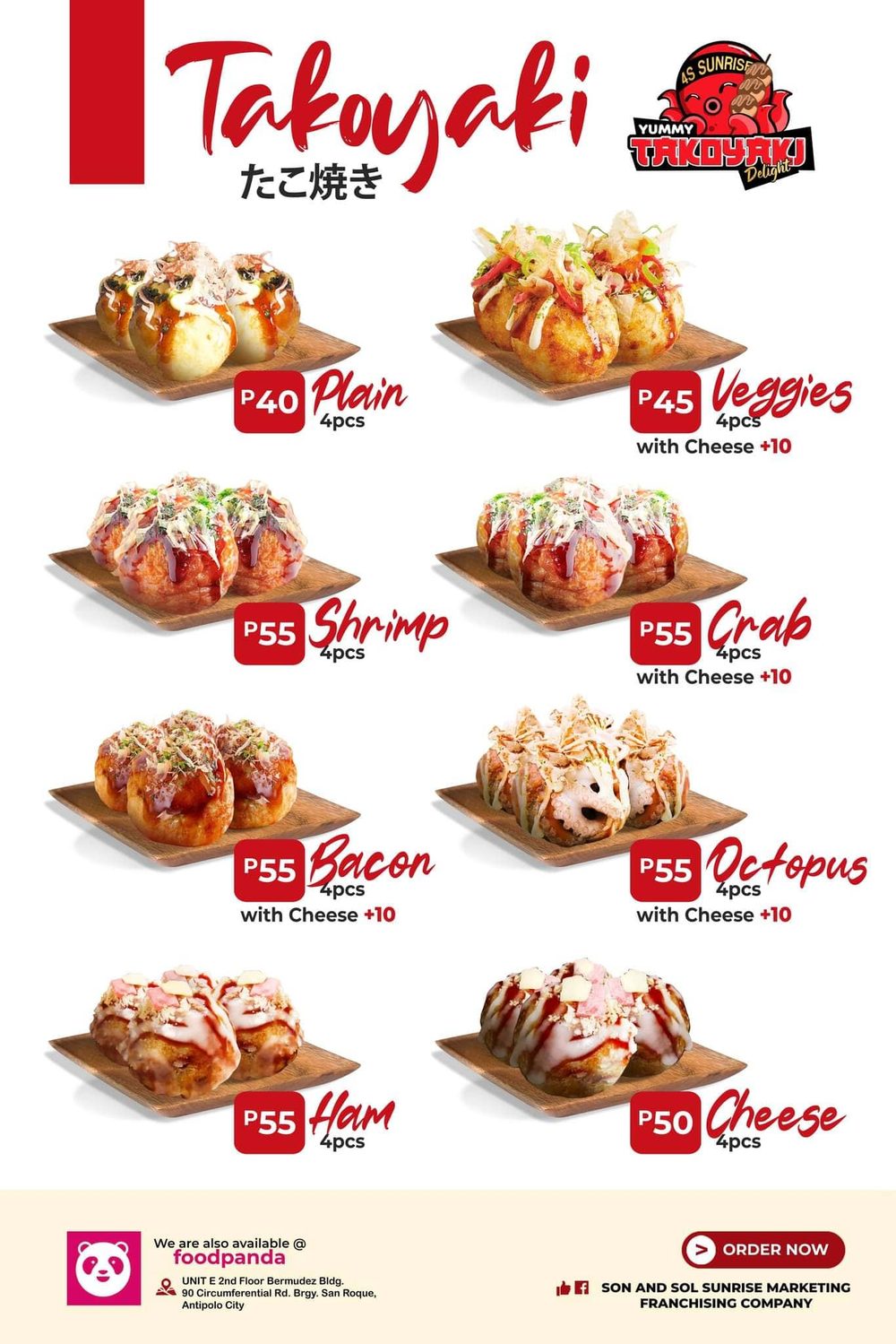 View the Yummy Takoyaki Delight menu