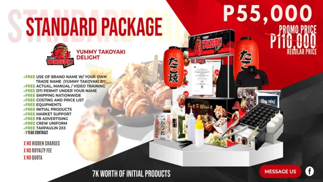 Yummy Takoyaki Delight standard food cart package